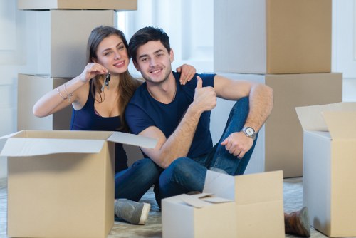 Man and van removals service working in Surbiton residential area