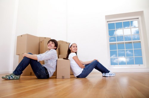 Professional movers handling a home relocation in Surbiton