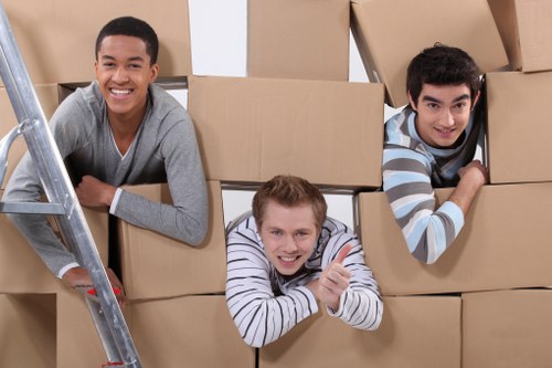Unpacking boxes into a new Surbiton home or office