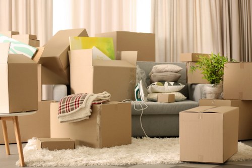 Surbiton van service loading furniture and boxes