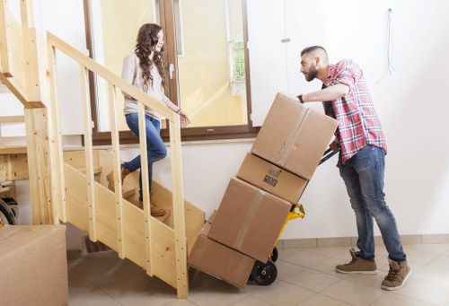 Man and van service handling a flat move with parking challenges