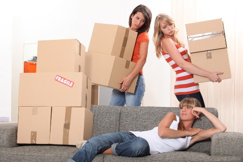 Commercial moving team coordinating loading and transport in Surbiton